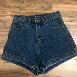 American Apparel high waited denim shorts size M